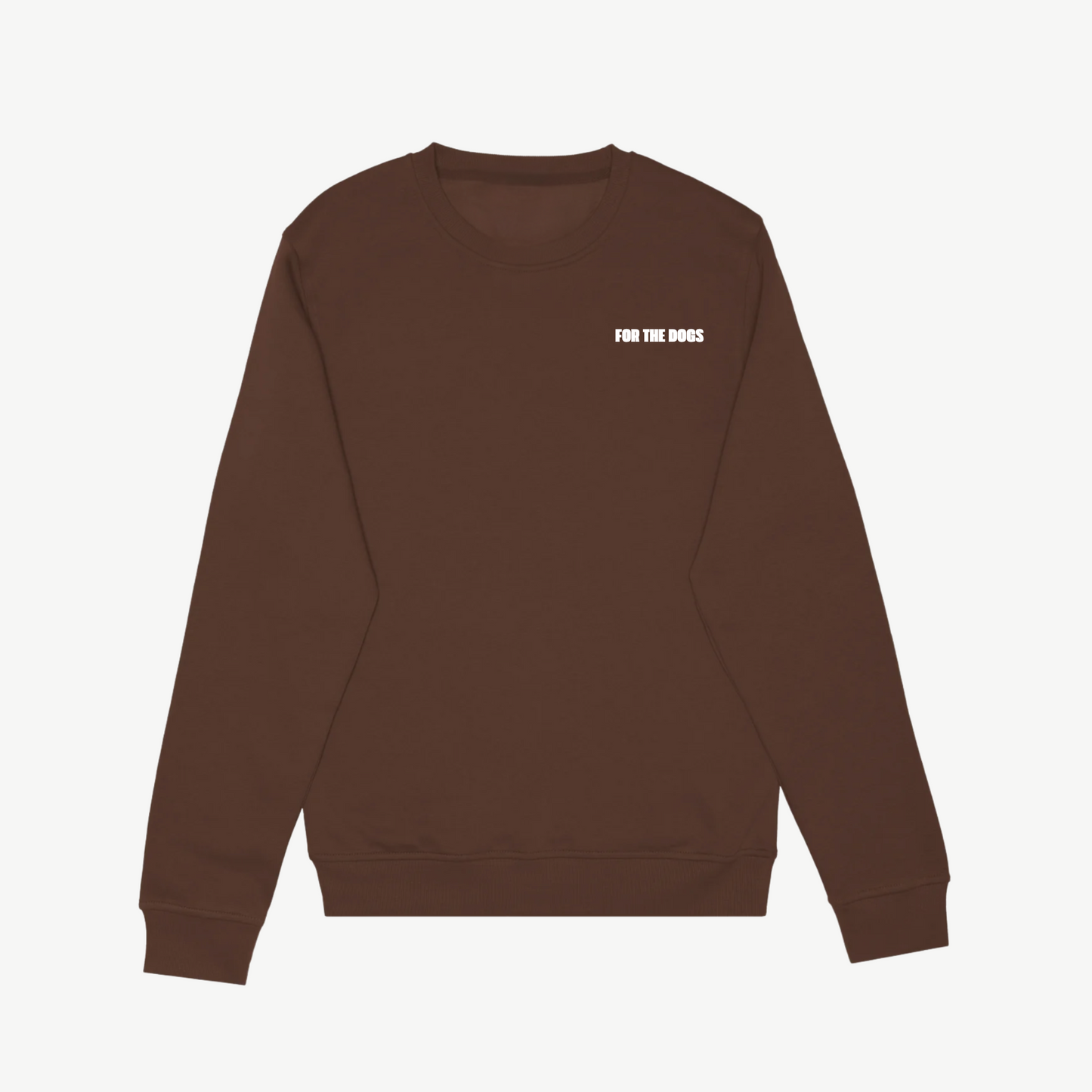 Here For The Dogs Cocoa Crewneck