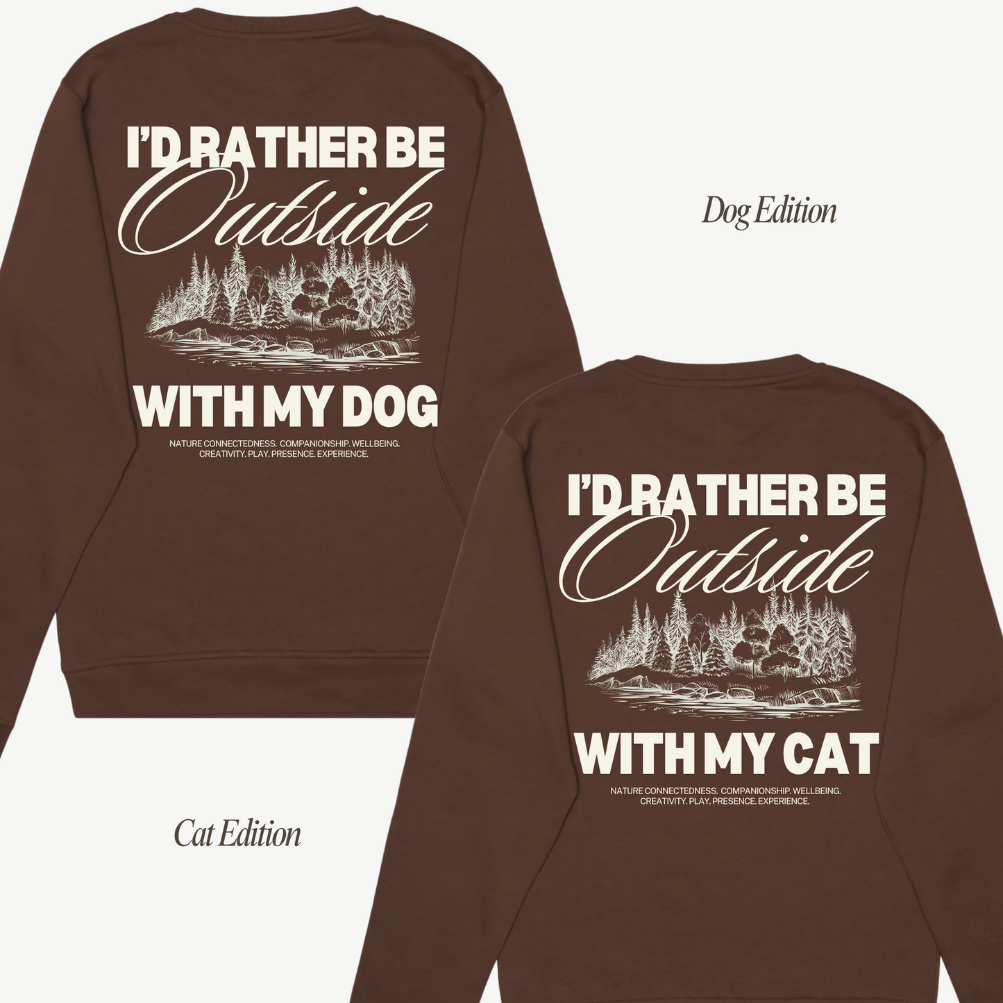 Rather Be (Outside) Cocoa Crewneck