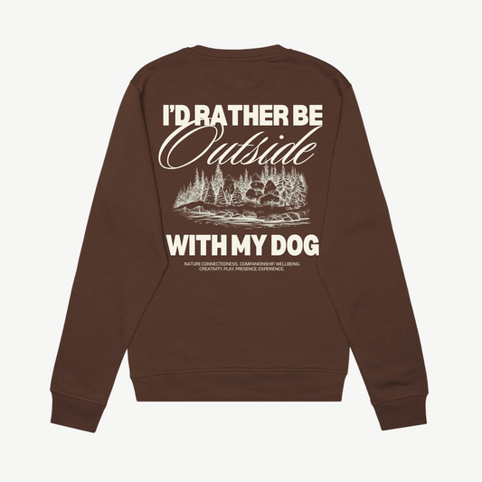 Rather Be (Outside) Cocoa Crewneck