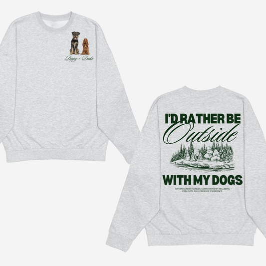 Custom Rather Be (Outside) Crewneck