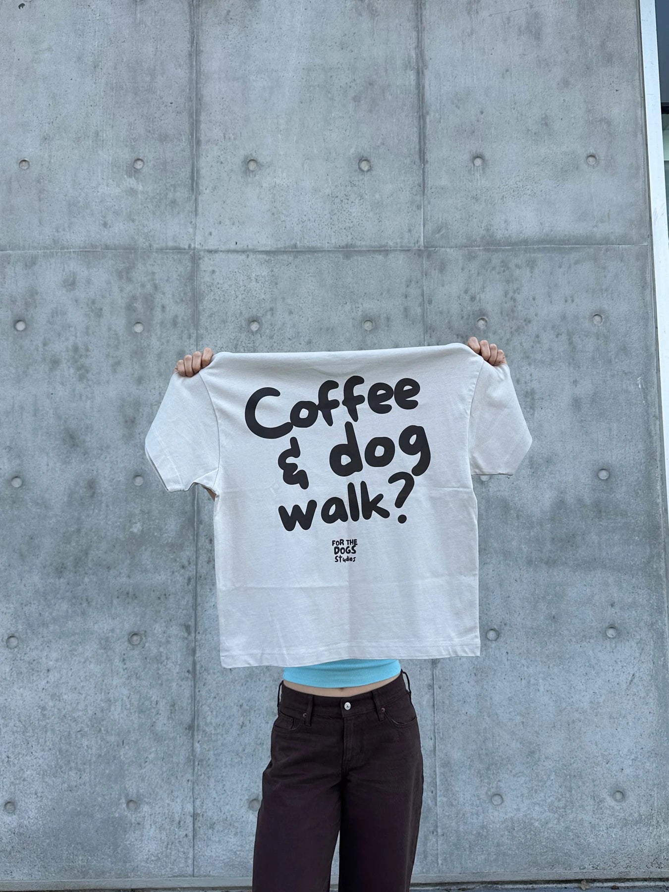 Coffee and dog walk graphic tee