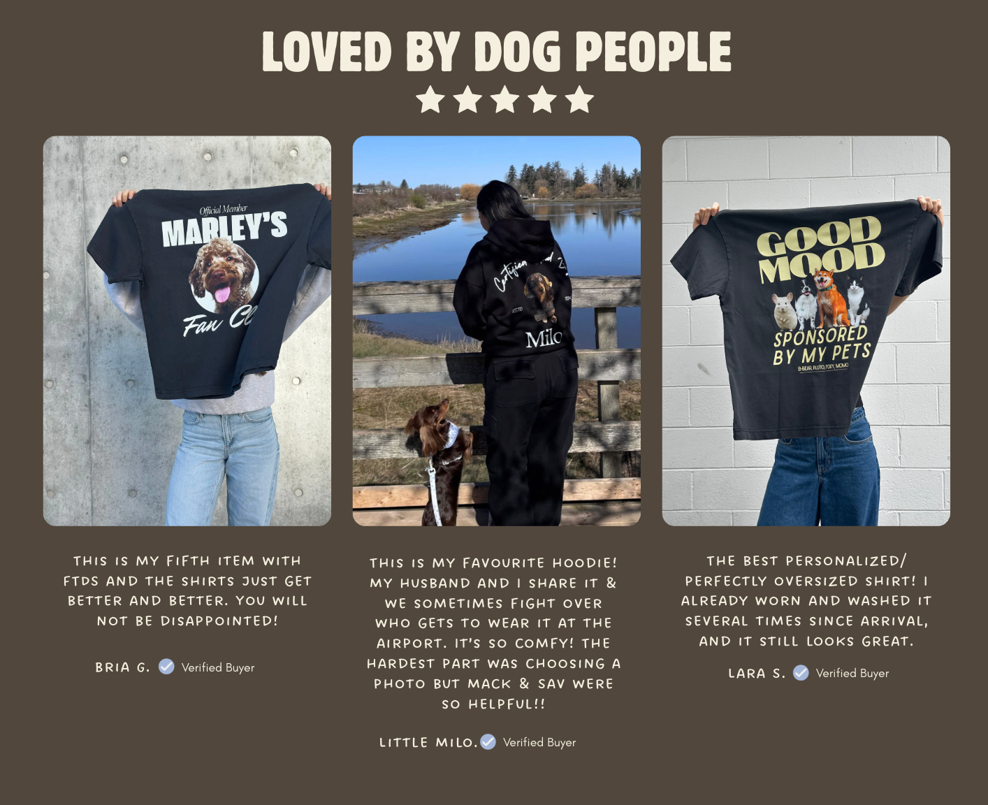 A customer holding a custom Marley's Fan Club tee